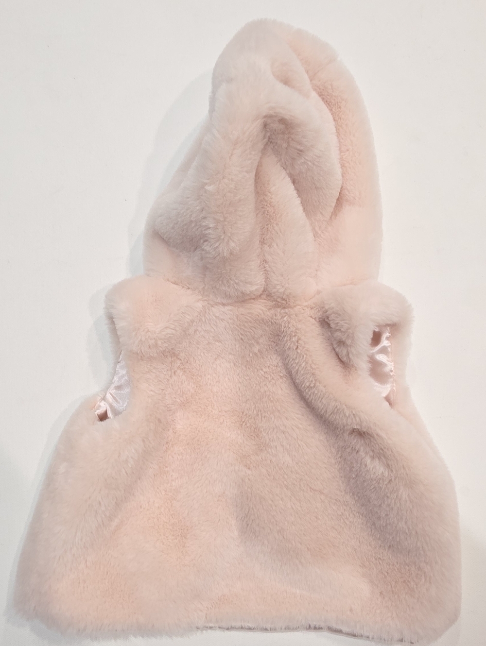 122. PL-Baby by Petit Lem Pink Faux Fur Hooded Vest - 3M - Picture 5 of 5